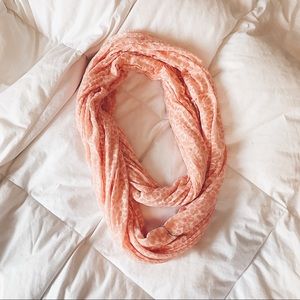 Charlotte Russe Orange Cheetah Infinity Scarf